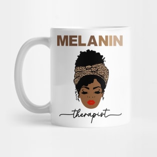 Melanin Therapist Cheetah Design Mug